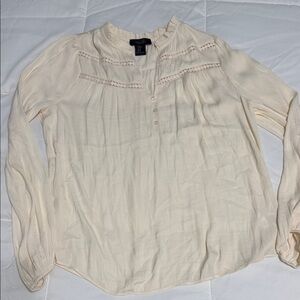 RACHEL Rachel Roy Ivory Long Sleeve Blouse